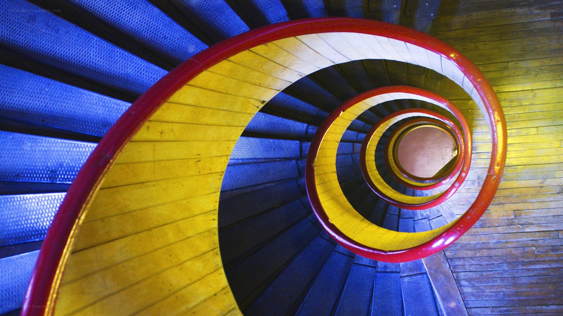 Spiral staircase from above
