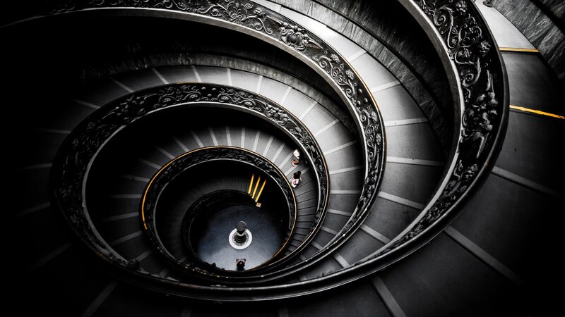 Spiral staircase from above