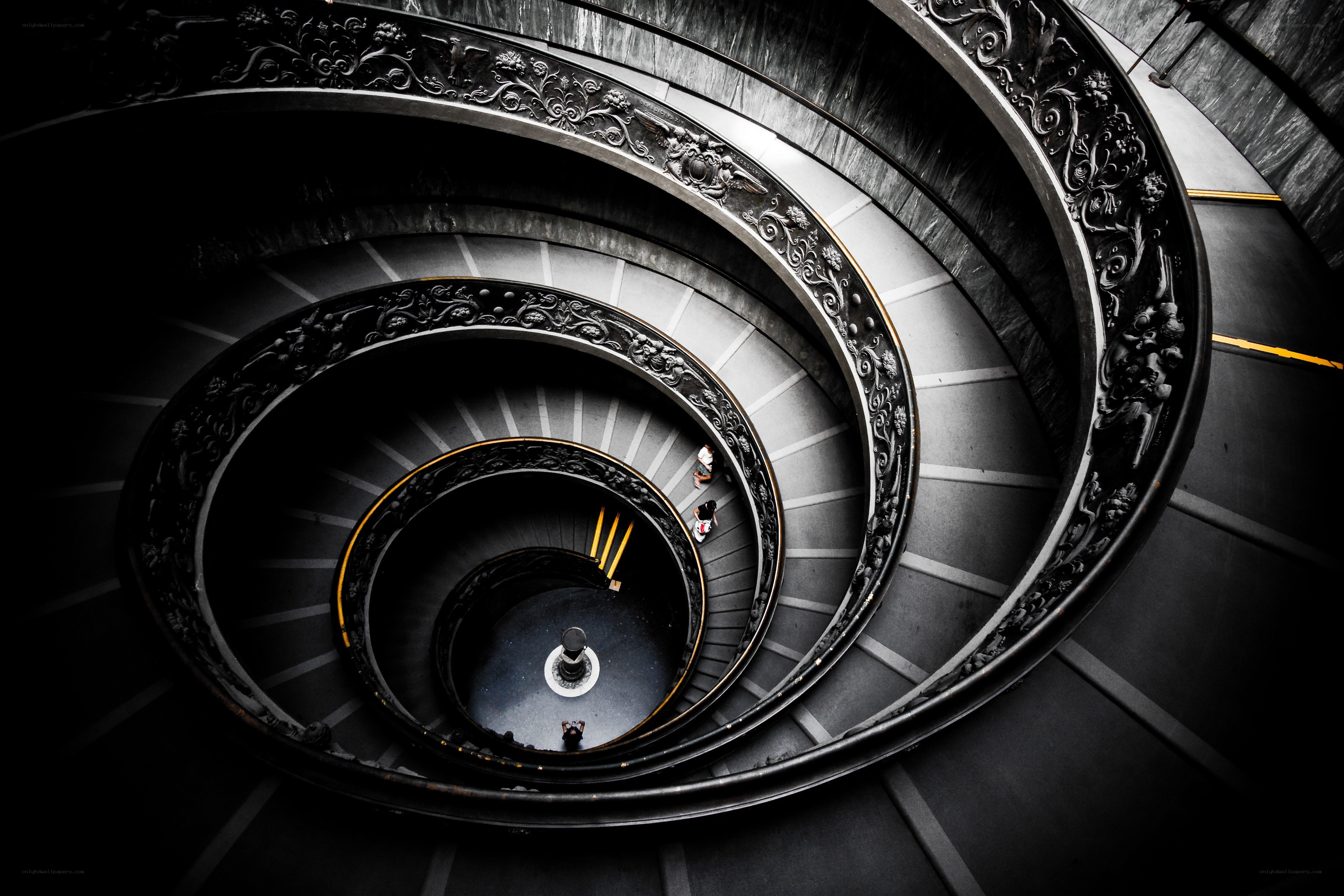 Spiral staircase from above