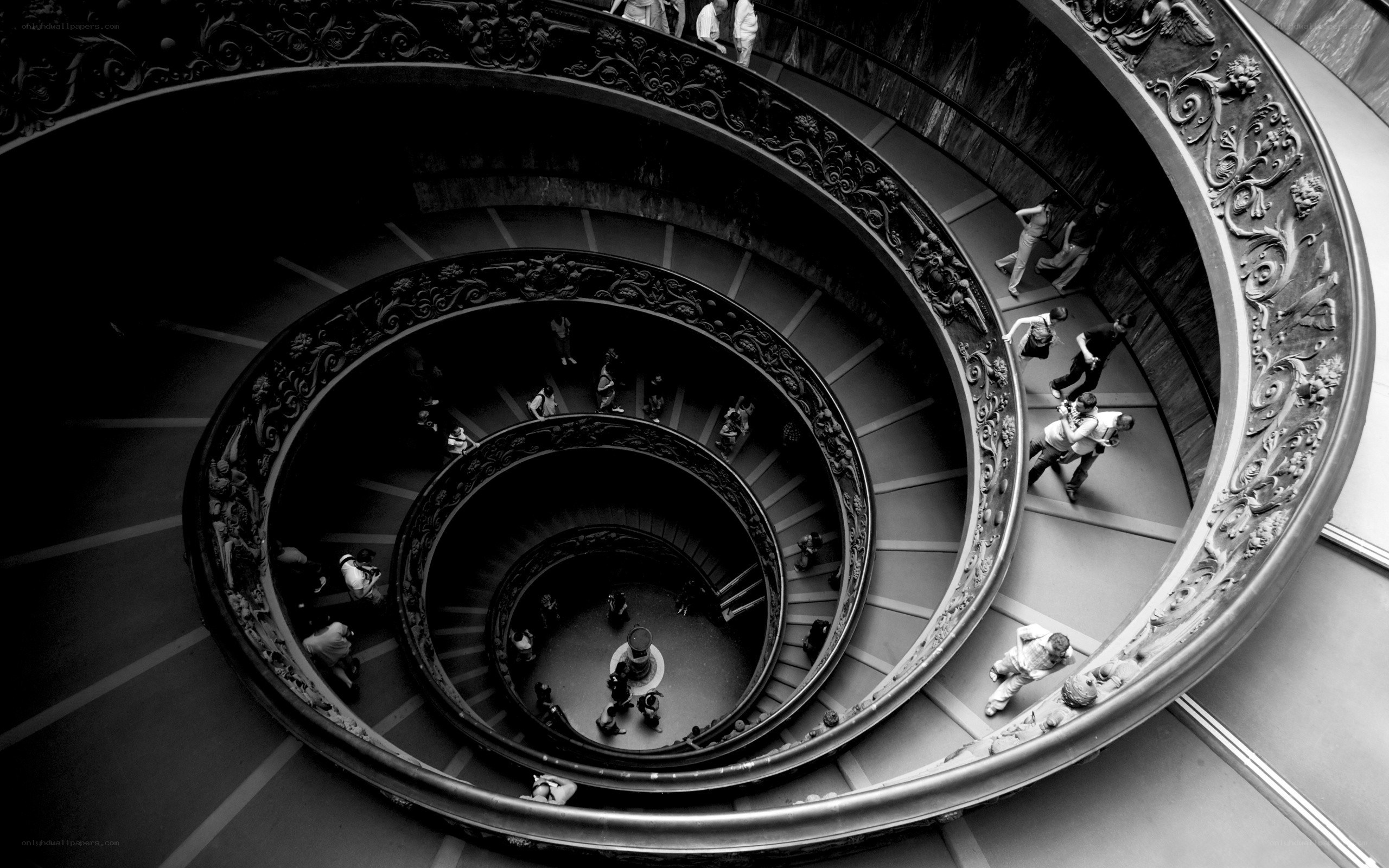 Spiral staircase from above