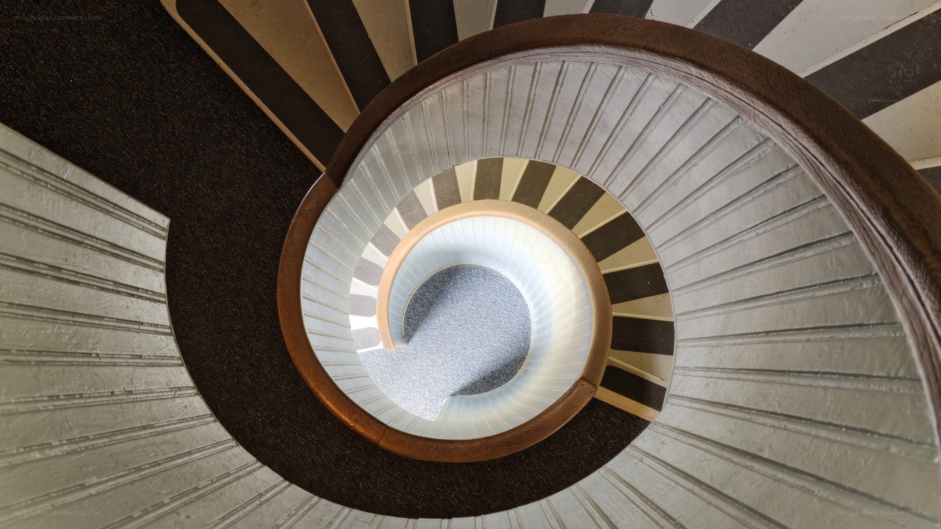 spiral staircase from above