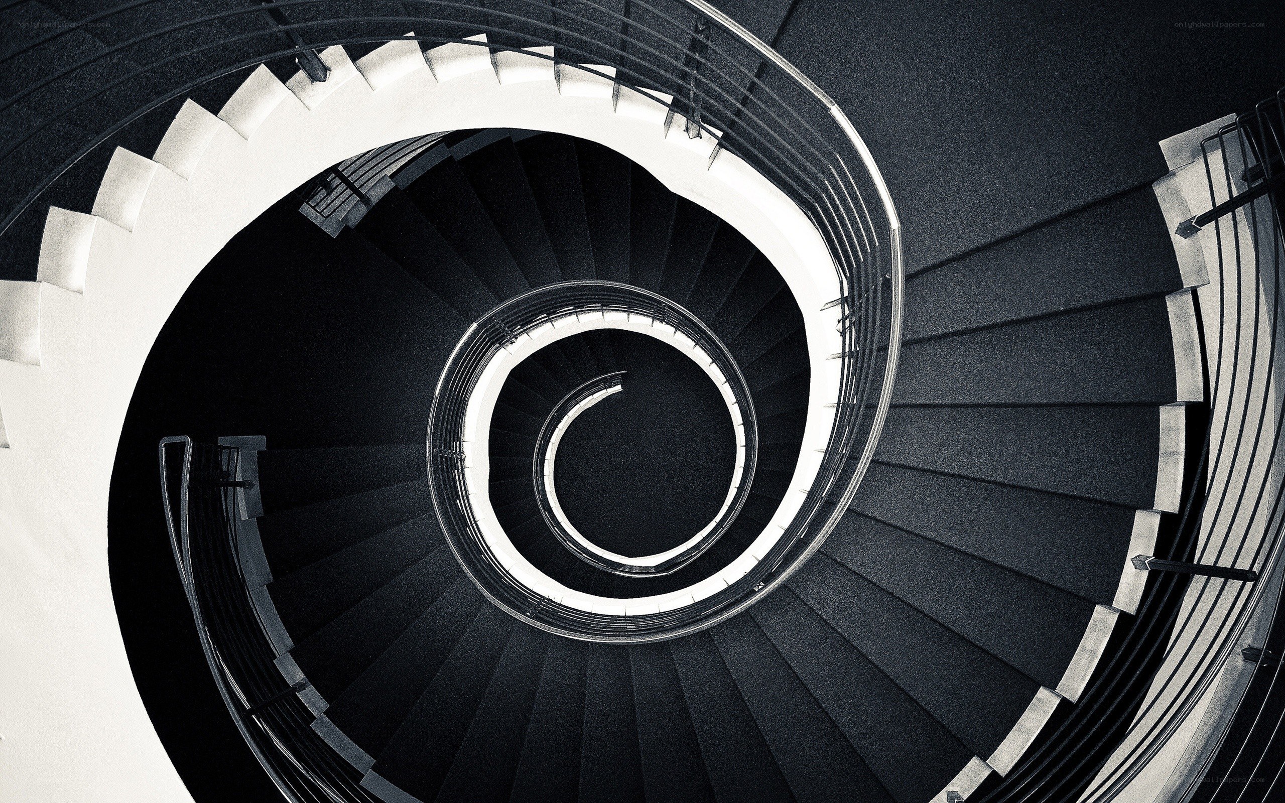 Spiral staircase from above