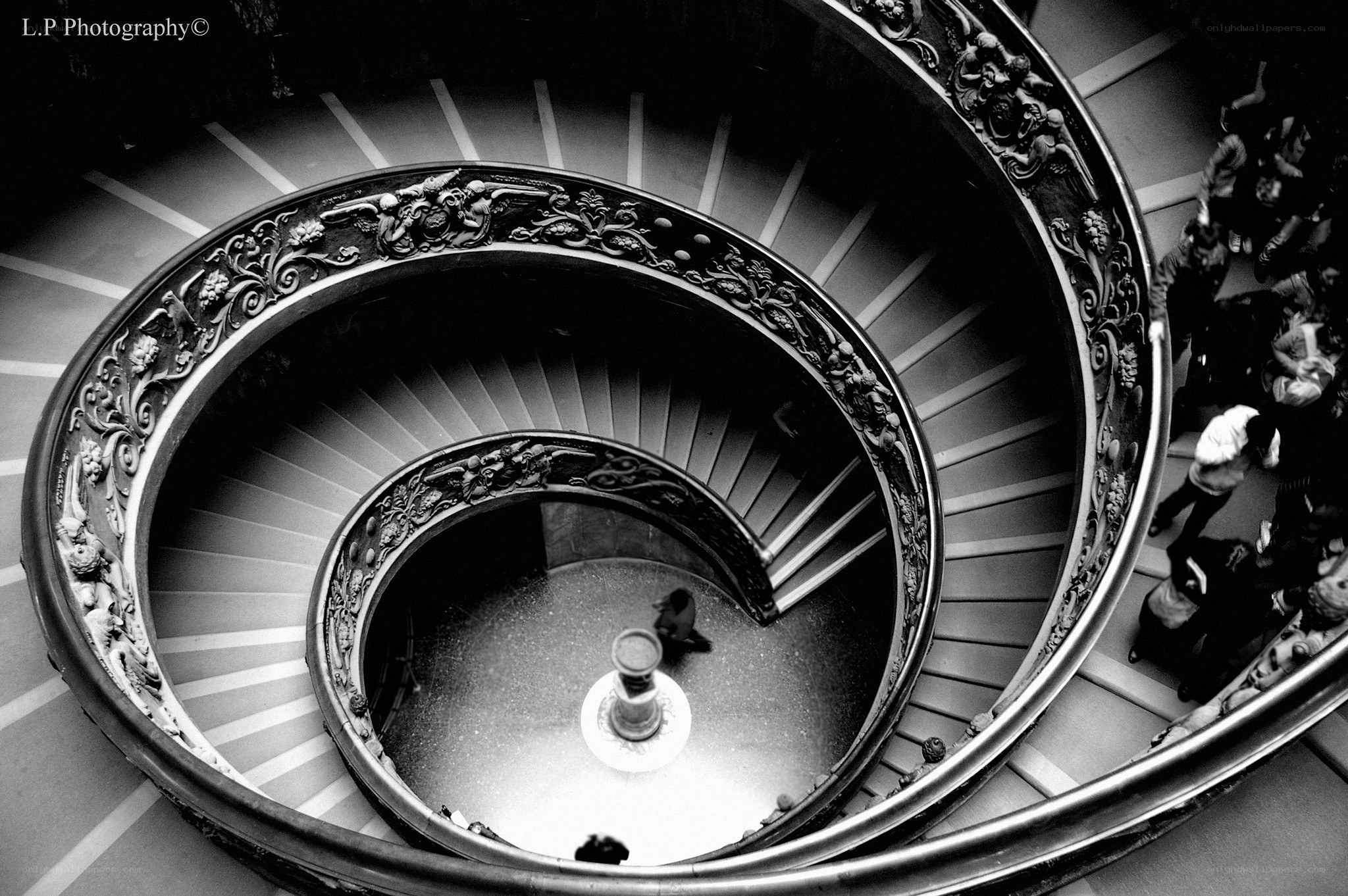 Spiral staircase from above