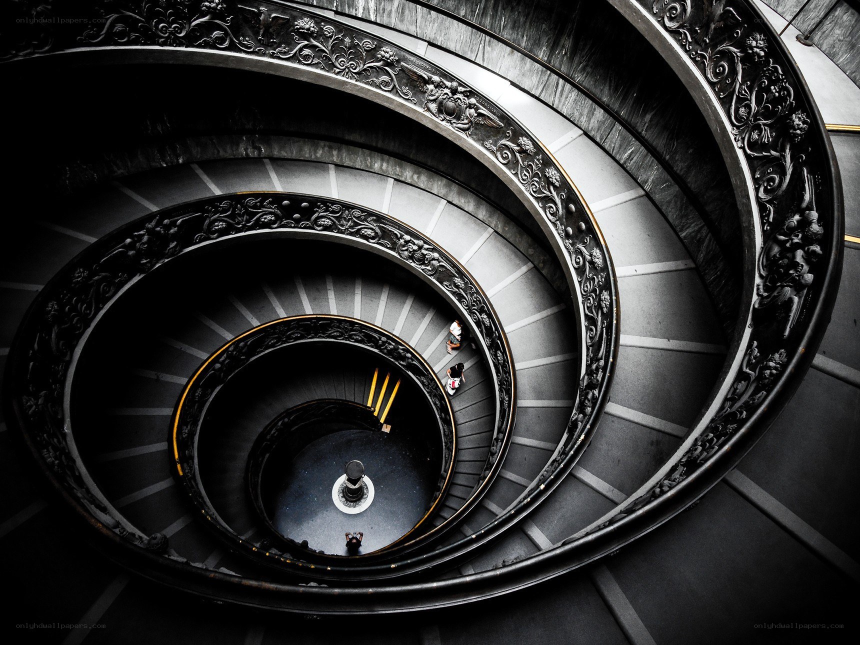 Spiral staircase from above