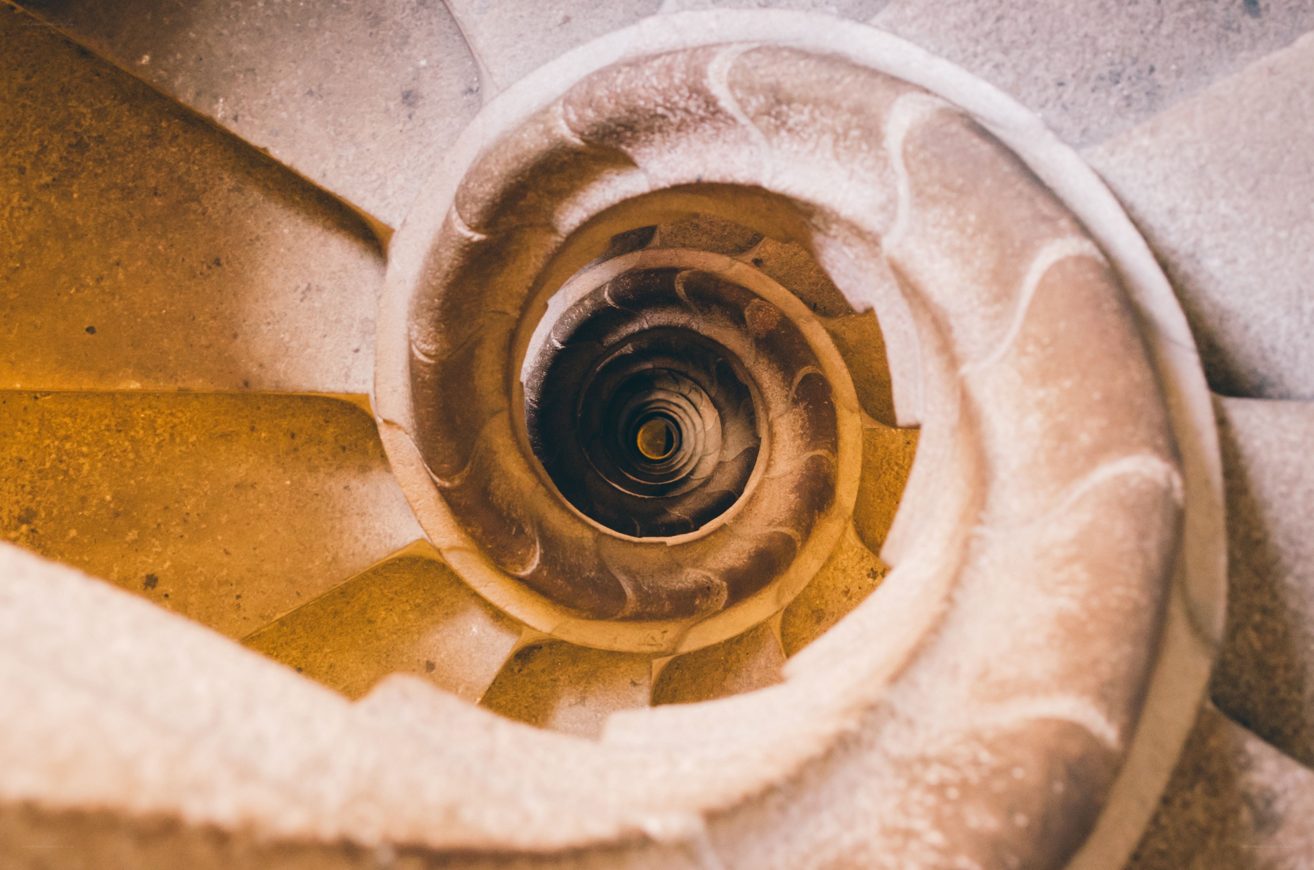 spiral staircase from above