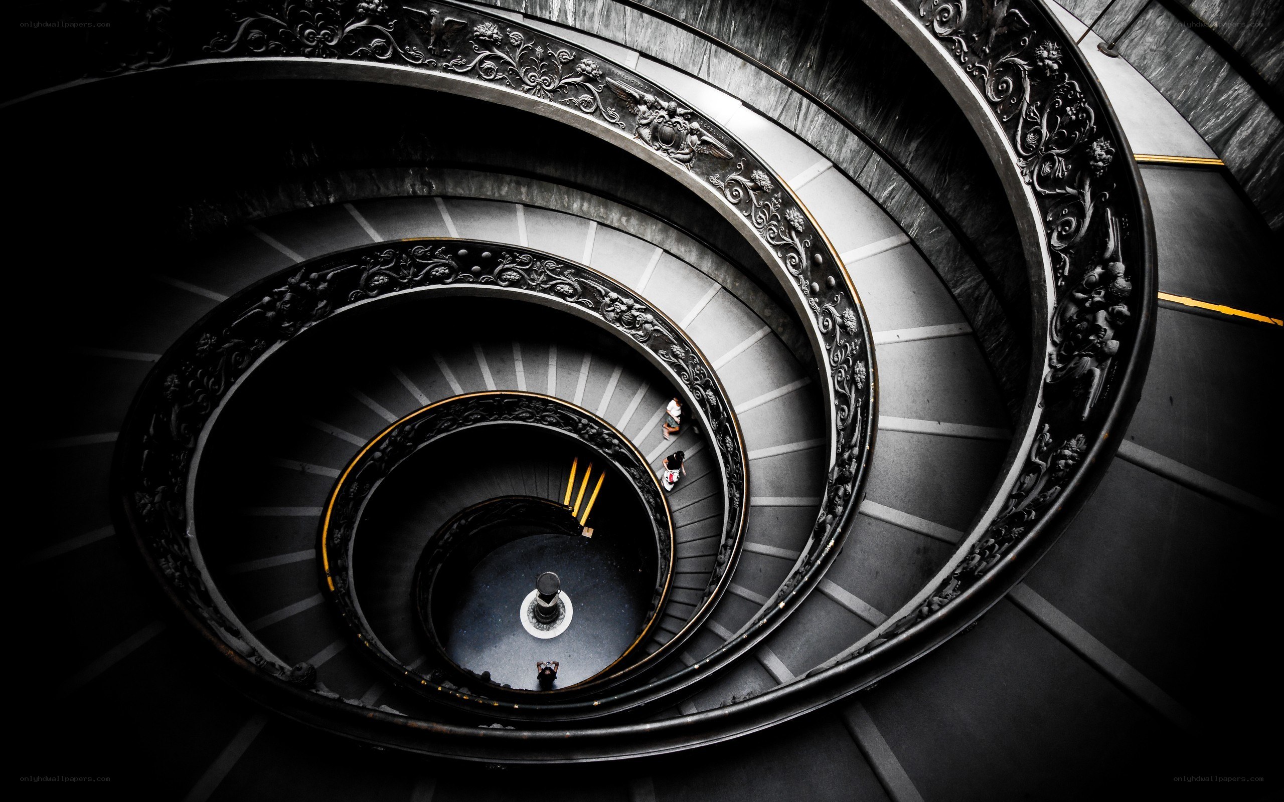 Spiral staircase from above