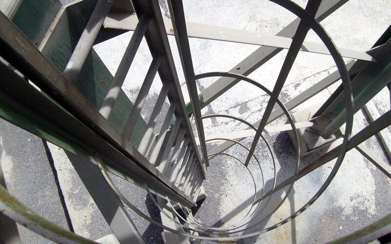 spiral staircase from above