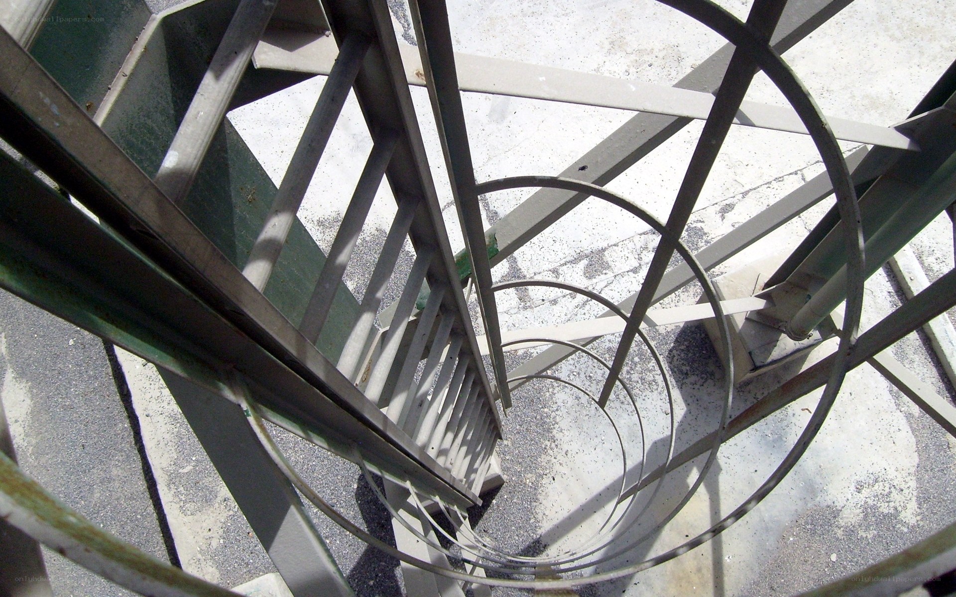 spiral staircase from above