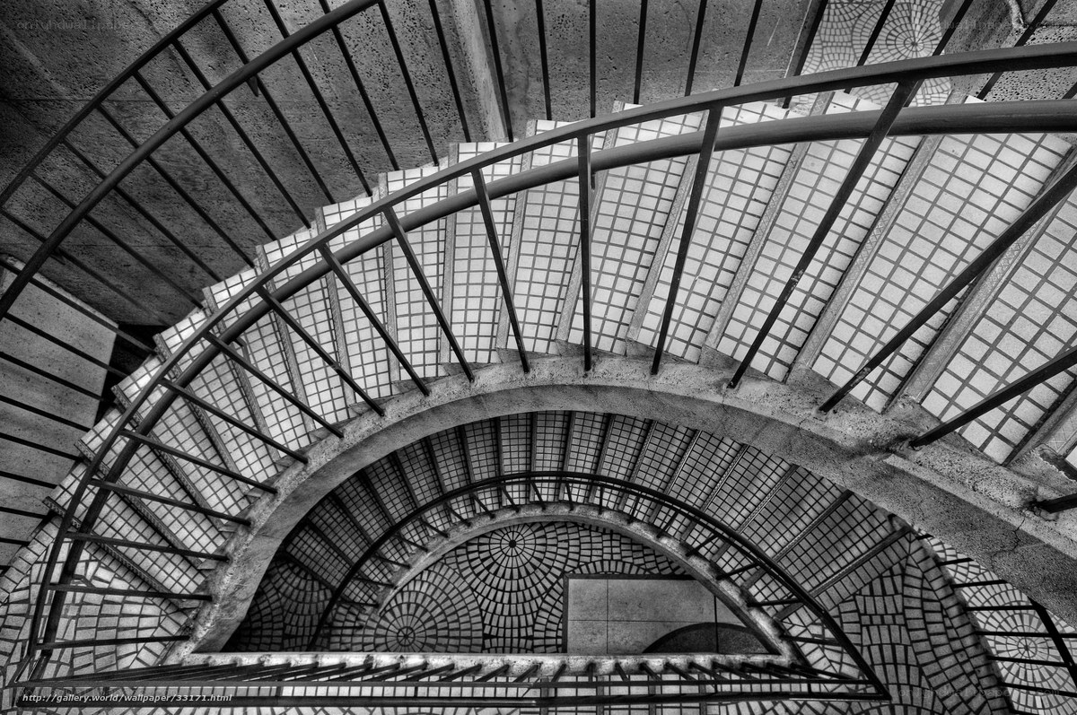 Spiral staircase from above