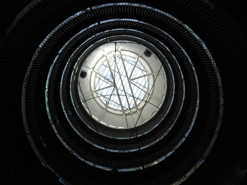 spiral staircase from below