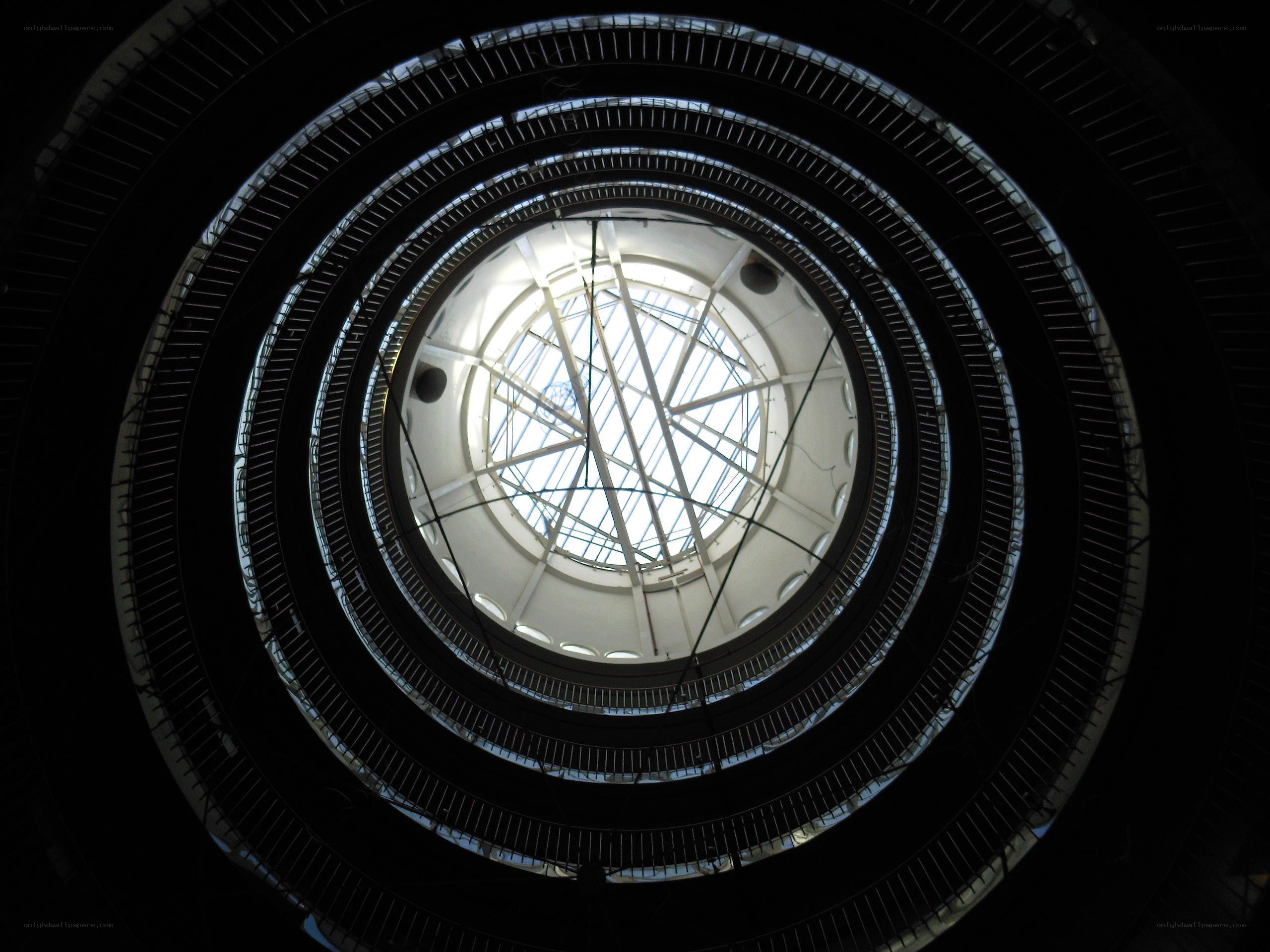 spiral staircase from below
