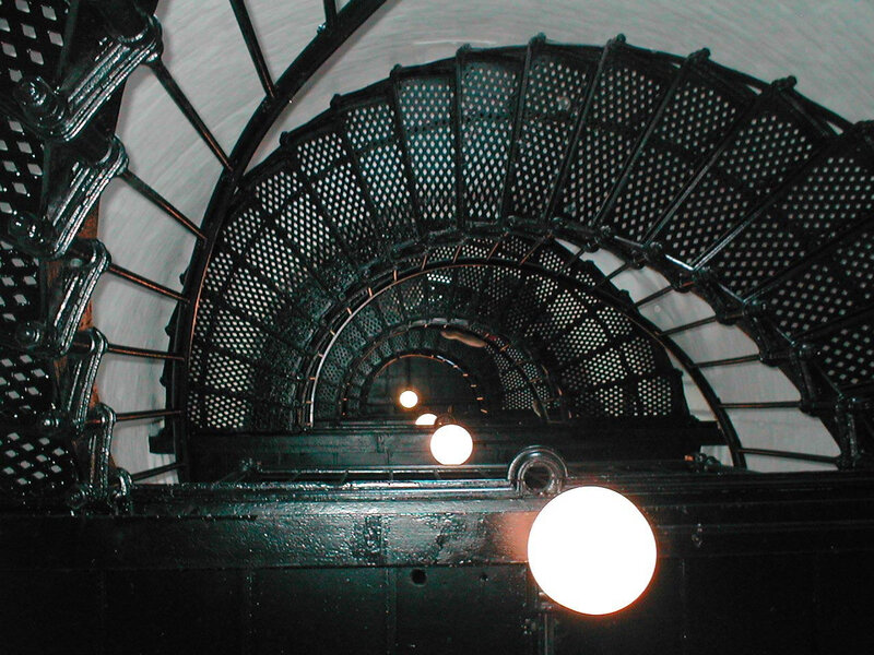 spiral staircase in a lighthouse