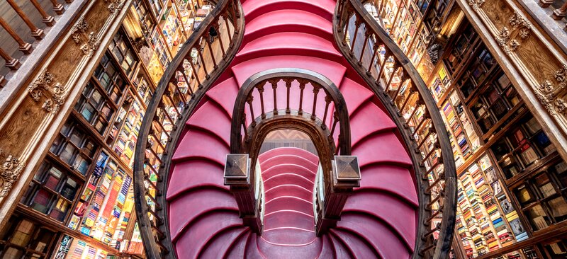 Spiral Staircase in Bookstore