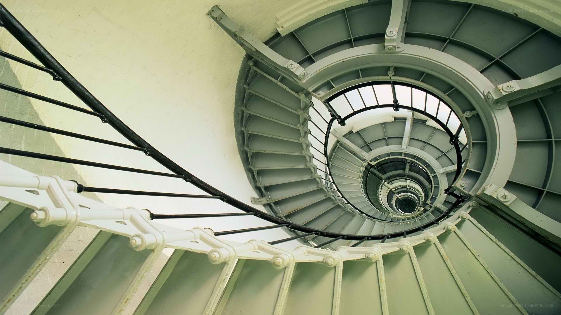 spiral staircase in lighthouse