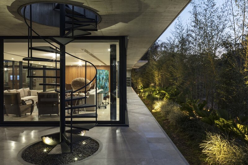Spiral Staircase in Modern Home