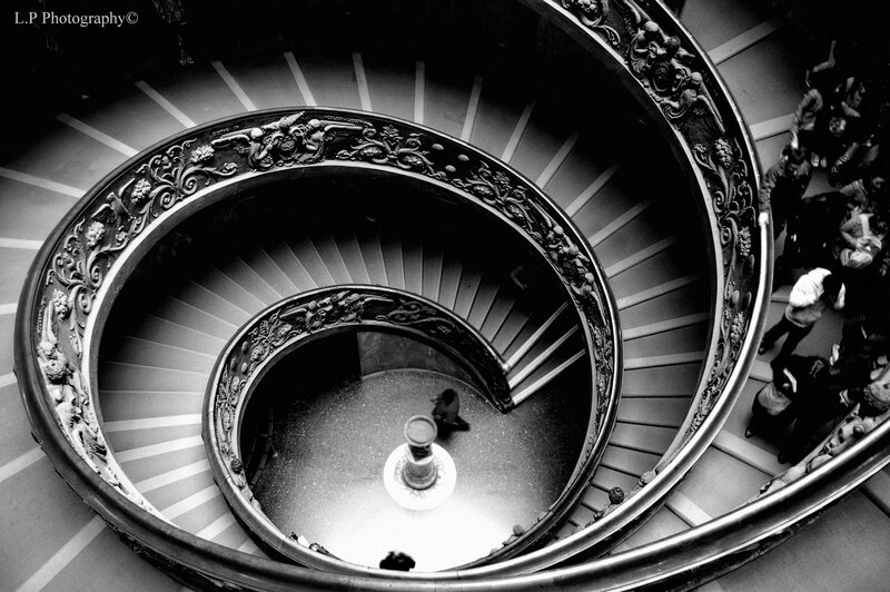 Spiral Staircase in Museum — Black