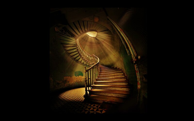 Spiral Staircase in Old Building