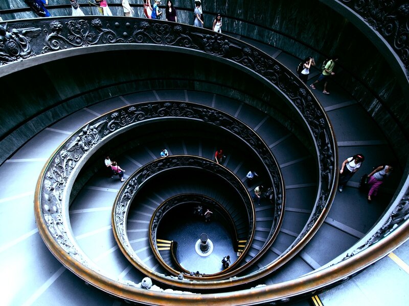 Spiral staircase in Rome