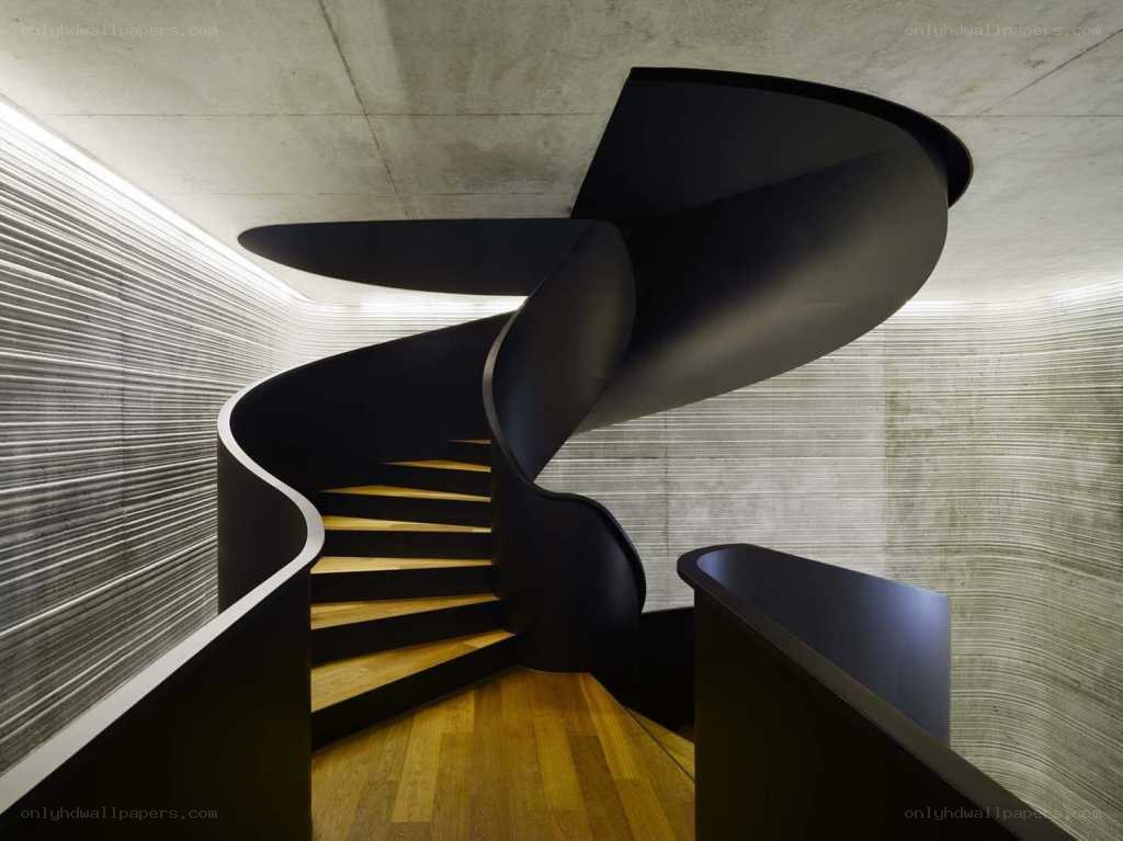 Spiral staircase interior