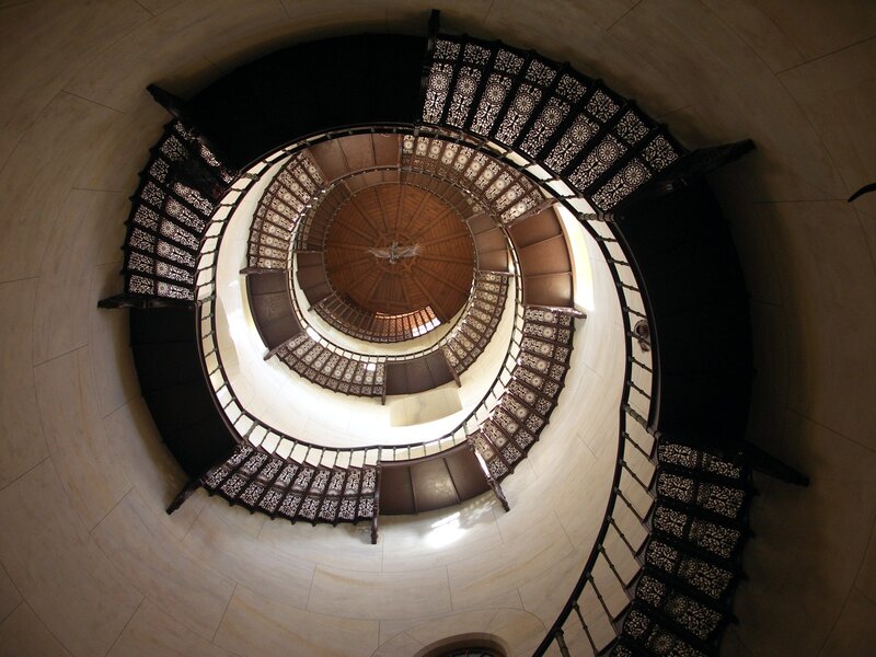 Spiral Staircase Interior — Beige