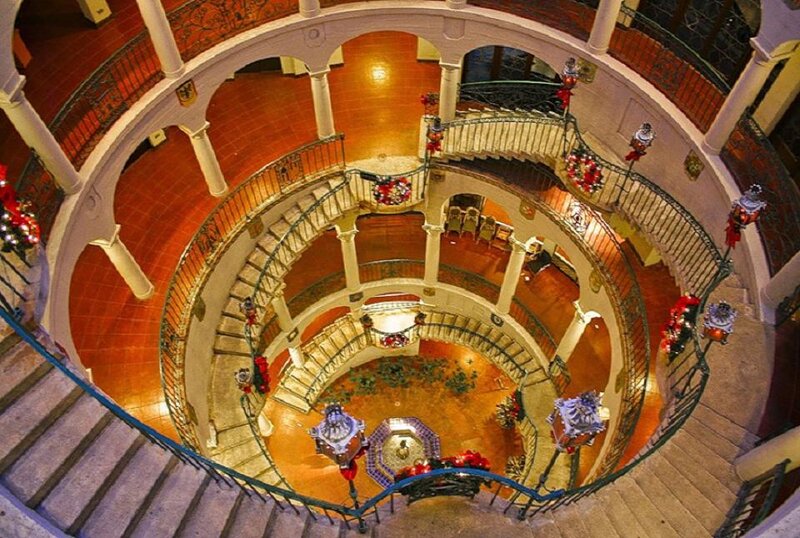Spiral Staircase Interior — Brown