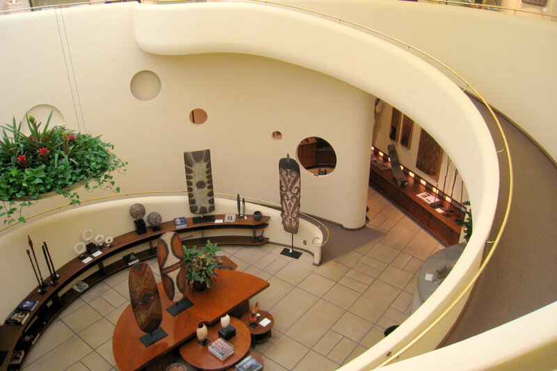 Spiral staircase interior view