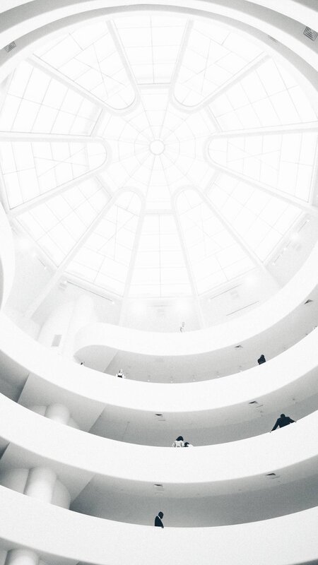 Spiral Staircase Interior — White, Serene