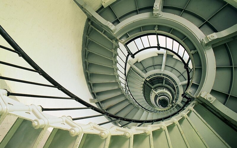 Spiral Staircase Interior — White