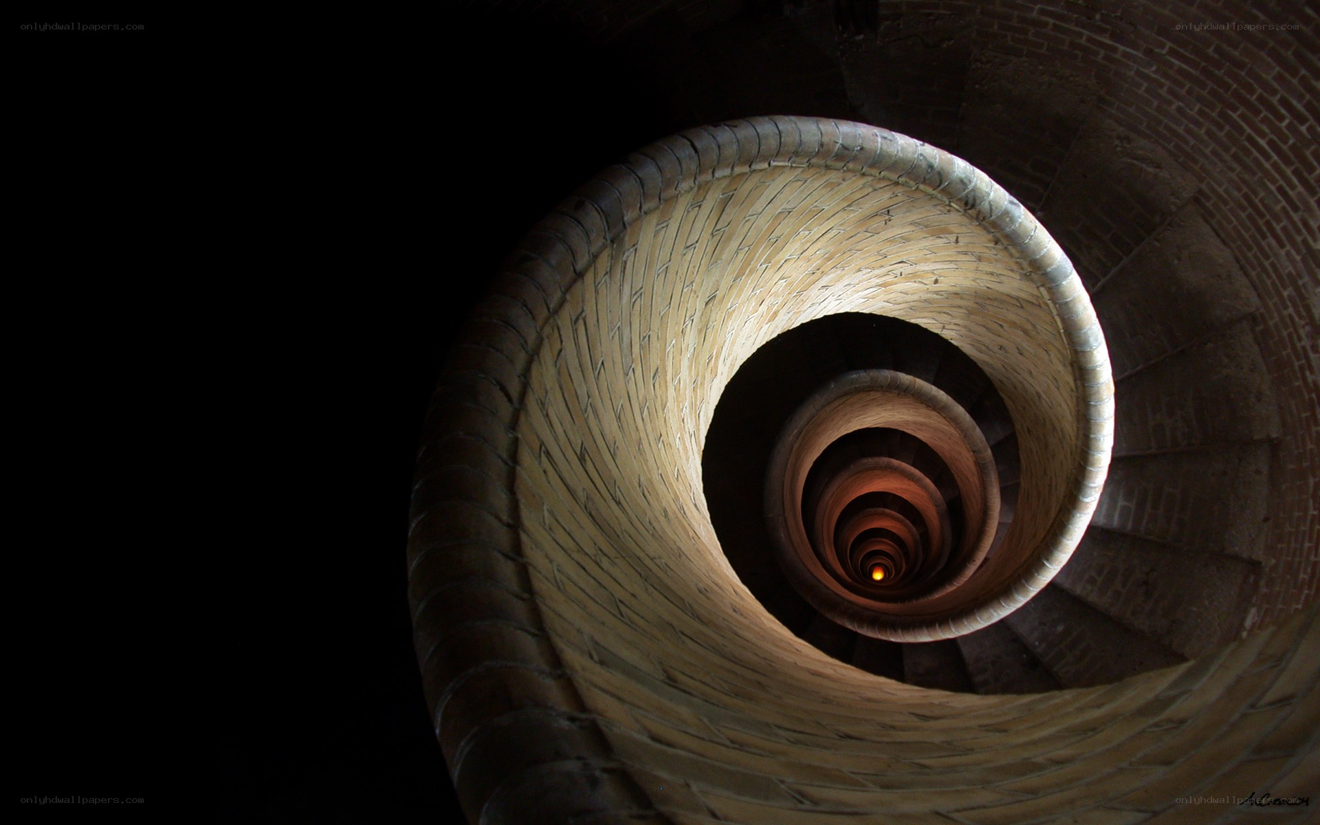 Spiral staircase tunnel