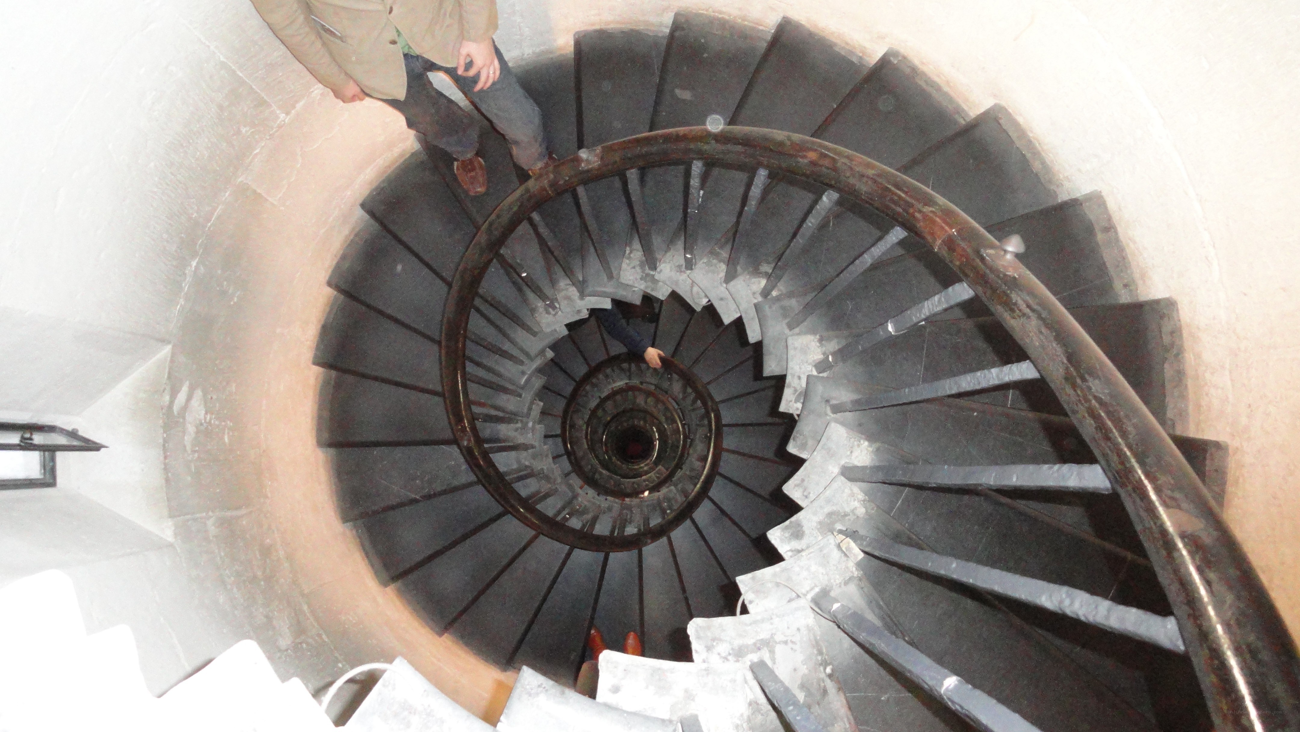 spiral staircase view from above