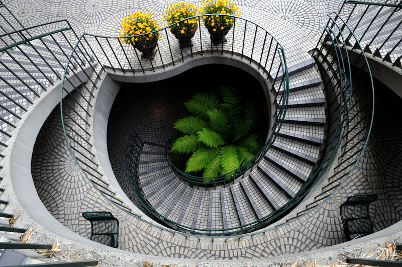 Spiral Staircase with Fern