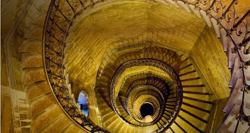 Spiral Stone Staircase — Brown