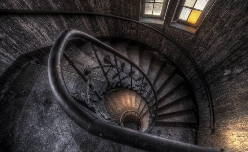 Spiral Stone Staircase — Gray