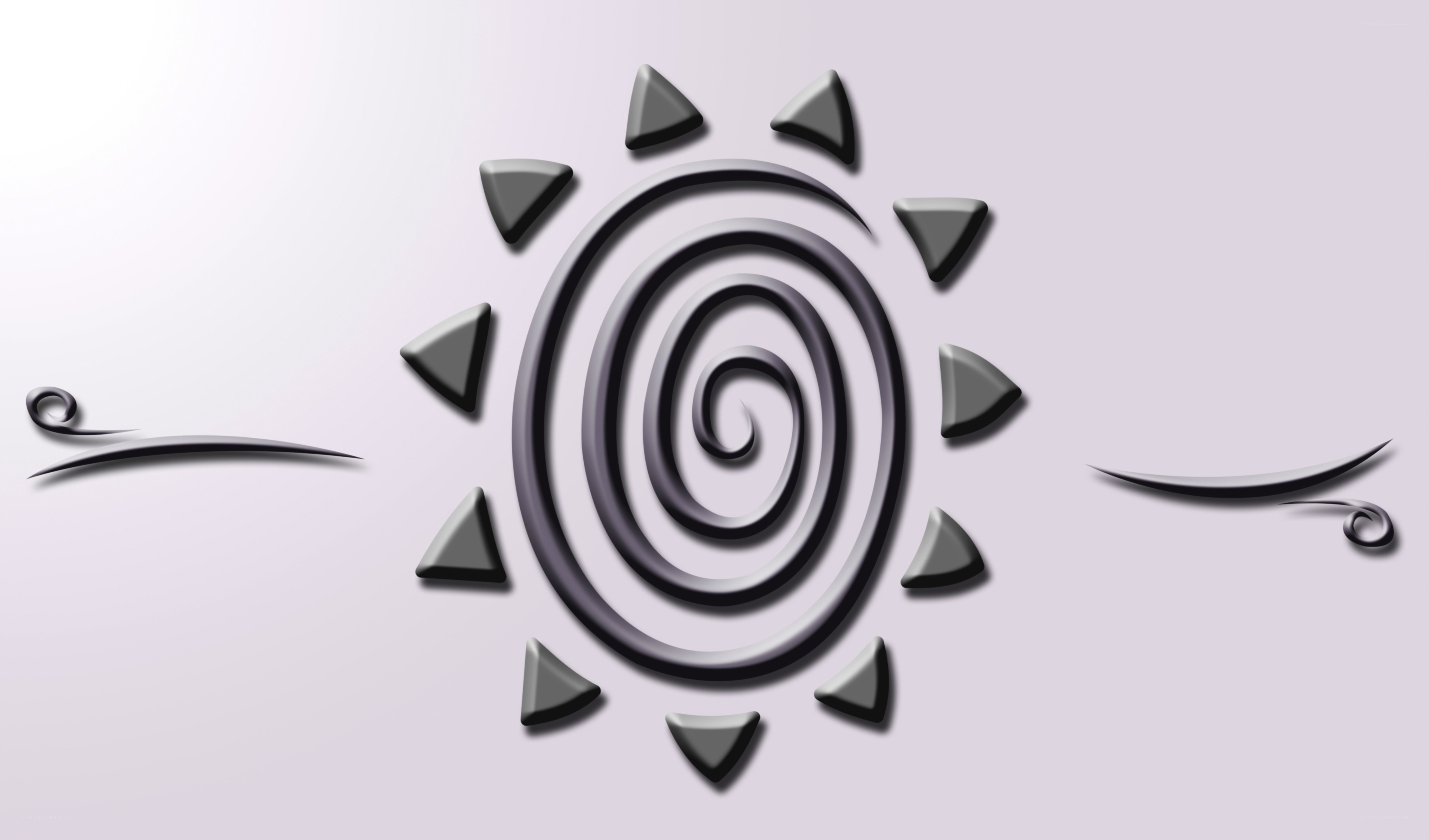 Spiral sun with rays