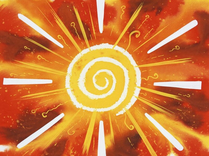 Spiral Sunburst Art