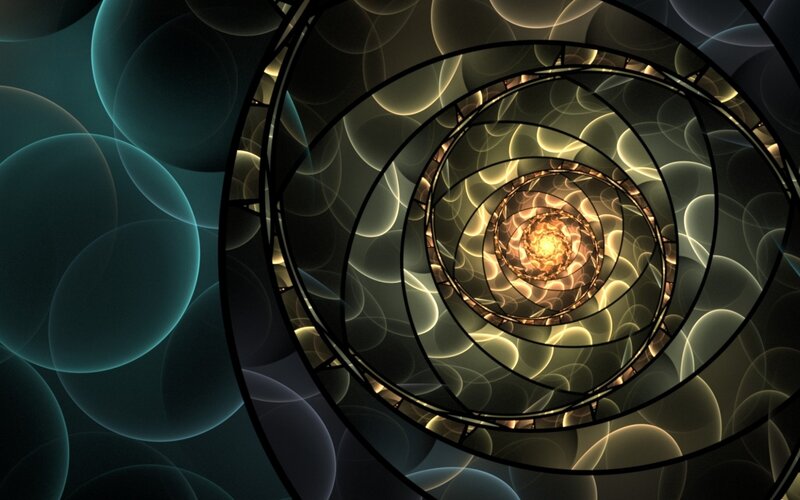 Spiral Tunnel of Light — Black