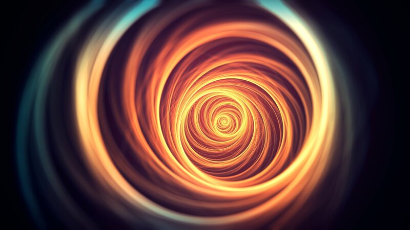 Spiral Tunnel of Light — Orange