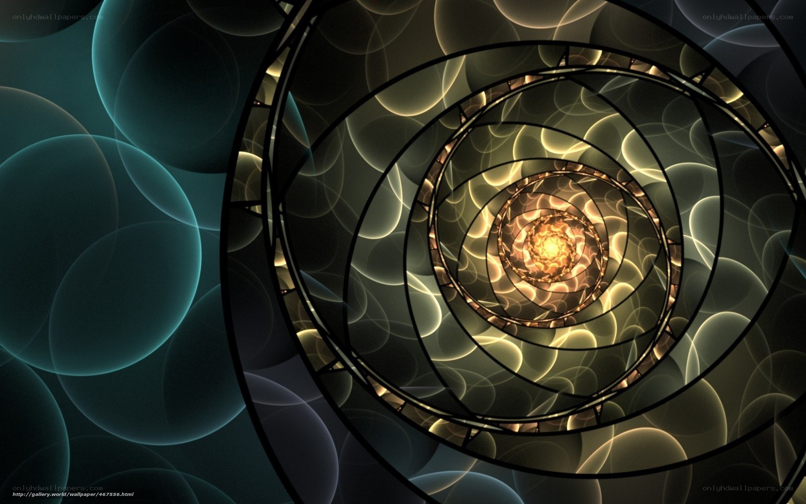 Spiral tunnel of light