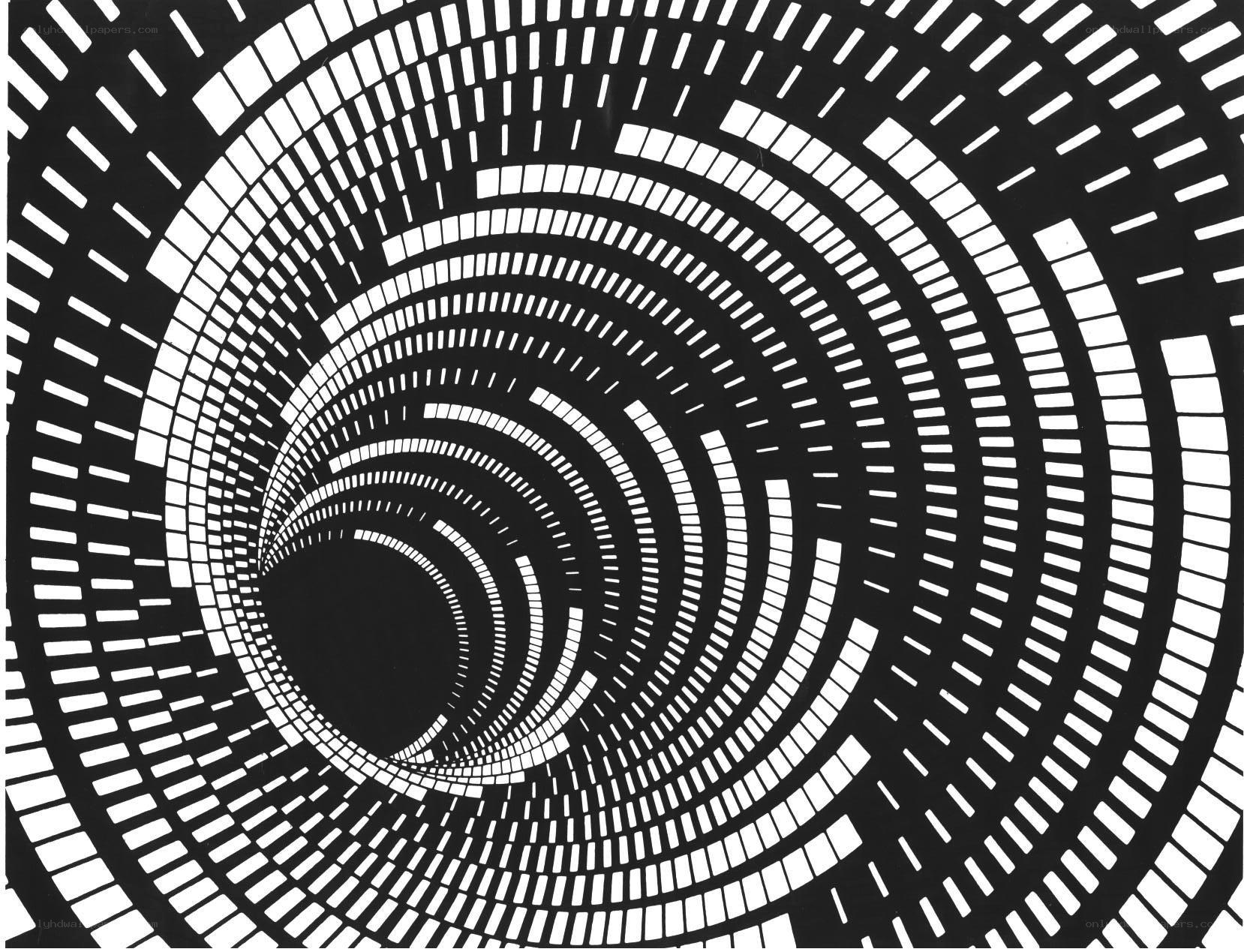 Spiral tunnel optical illusion