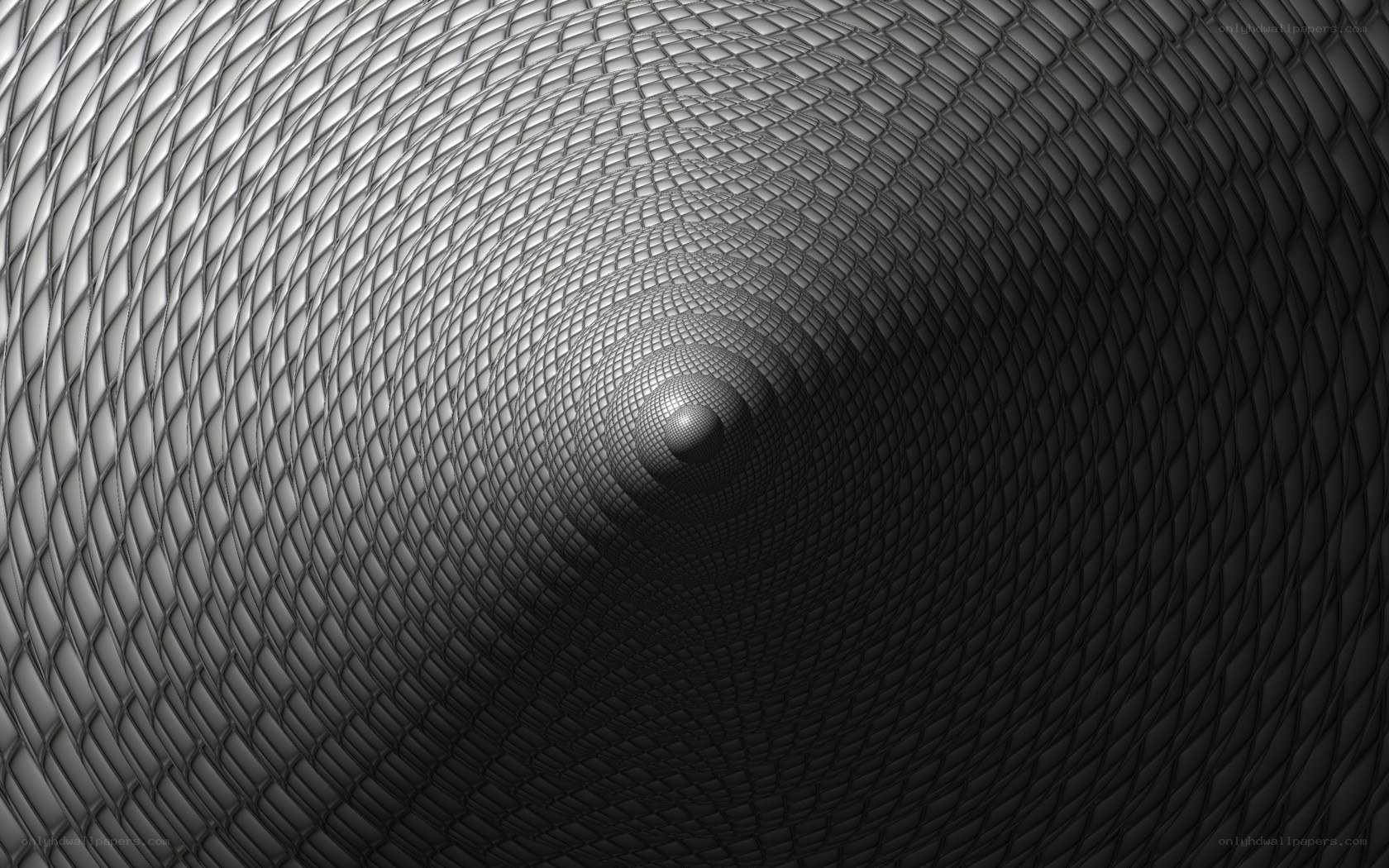 Spiral tunnel with mesh pattern