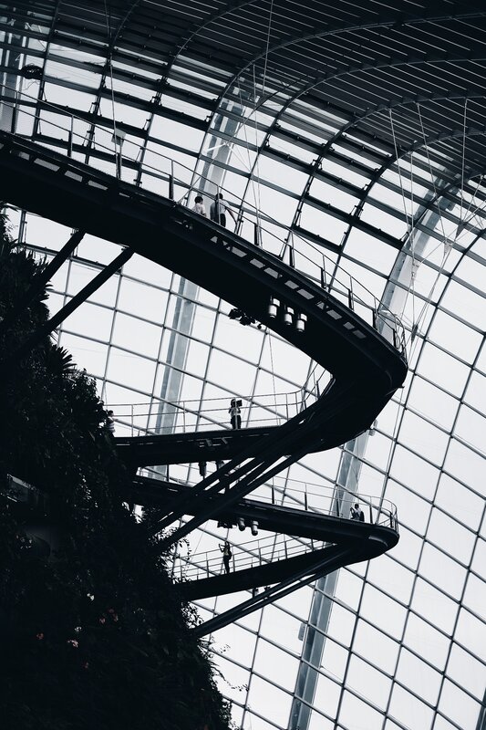 Spiral Walkway in Conservatory