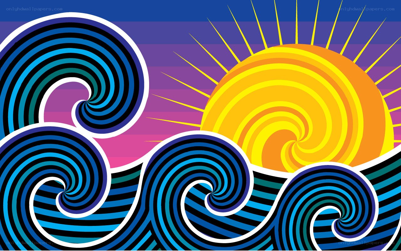 Spiral waves and sun