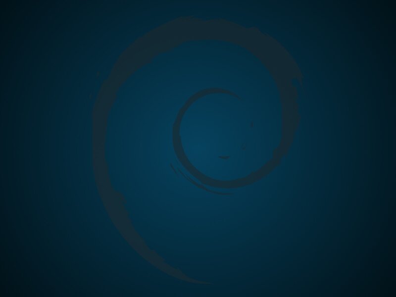 Spiraling Logo on Blue