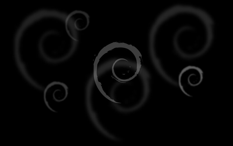 Spirals on Black Background