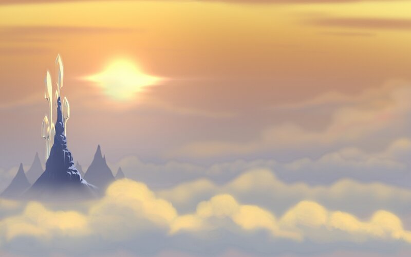 Spire Above Clouds