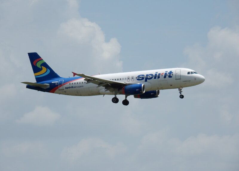 Spirit Airlines Airplane — White