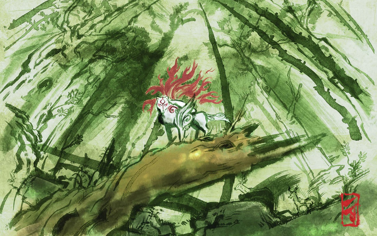 Spirit fox in a forest