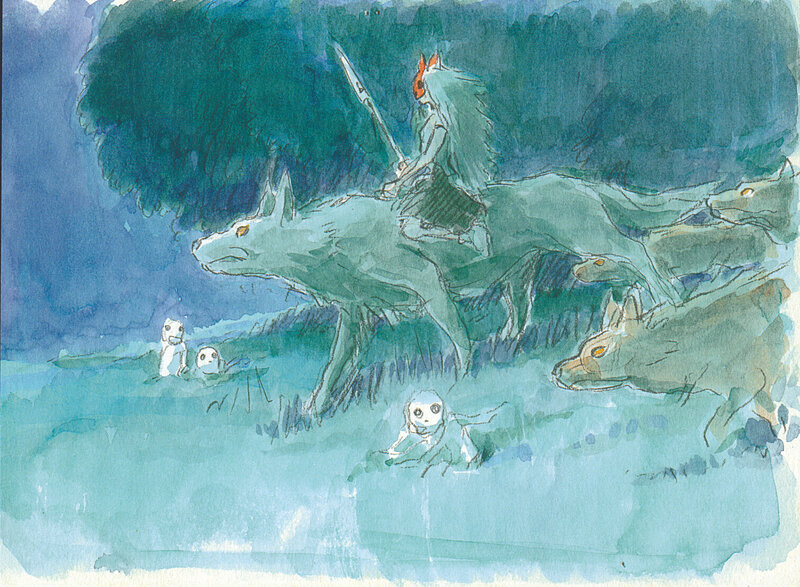Spirit rider on a wolf