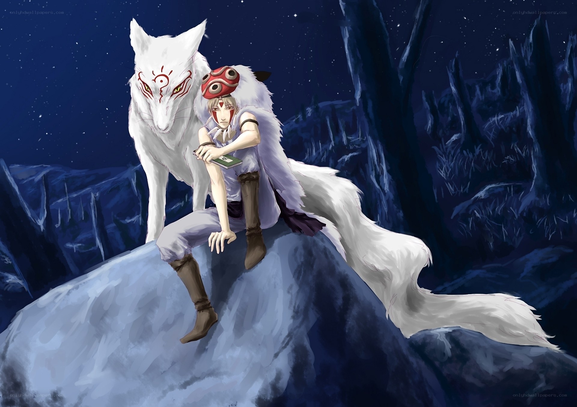 Spirited Away character with white fox