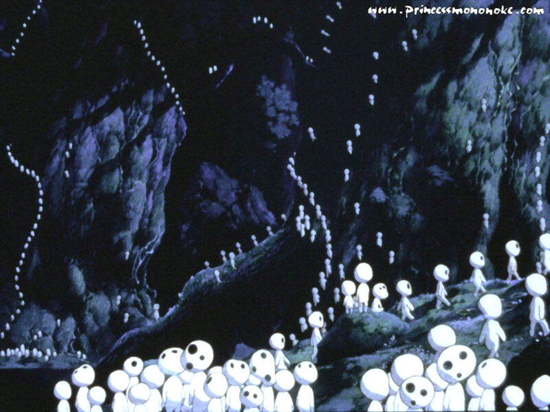 spirits in a dark cave